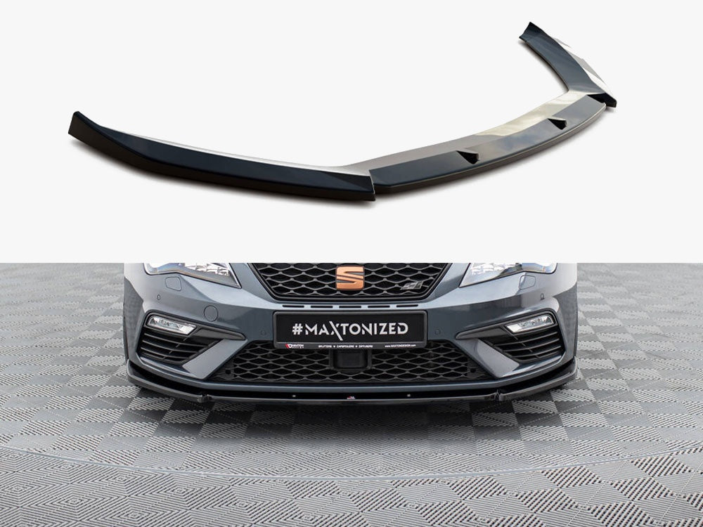 Front Splitter V.6 compatible with SEAT Leon Cupra / FR Mk3 FL
