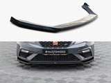 Front Splitter V.7 compatible with SEAT Leon Cupra / FR Mk3 FL