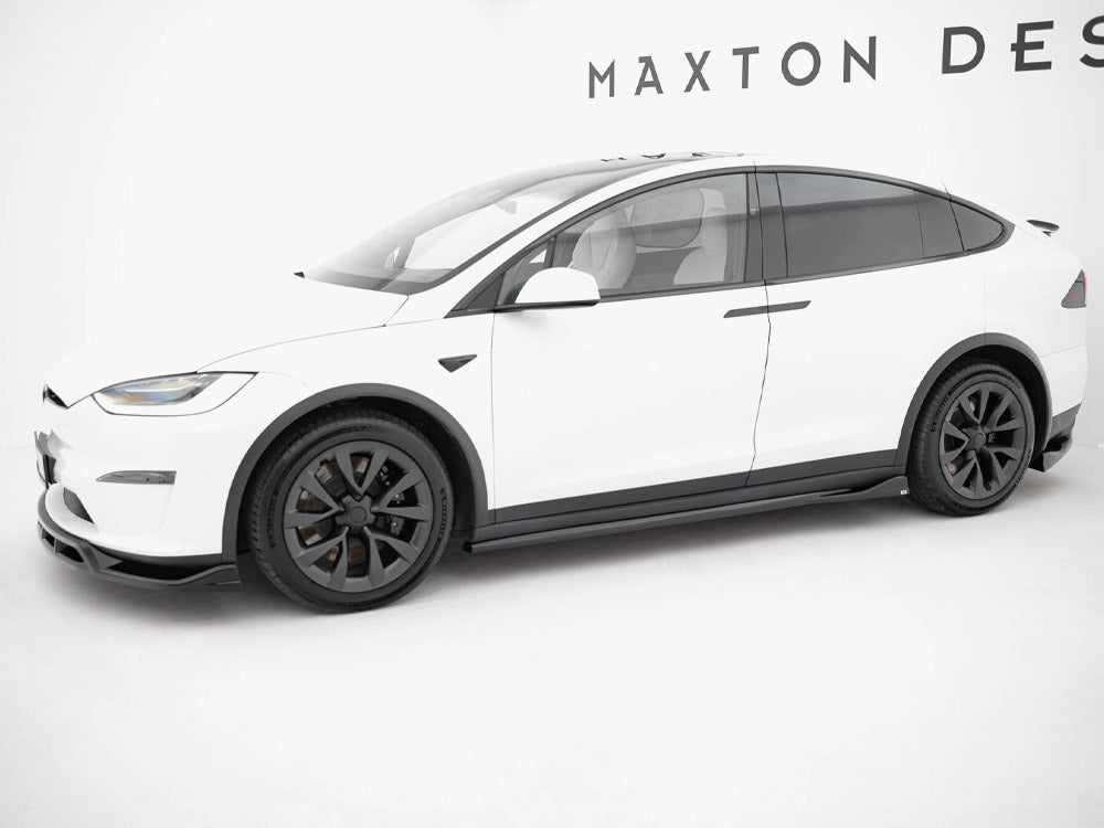 Side Skirts Diffusers V.2 compatible with Tesla Model X Mk1 Facelift