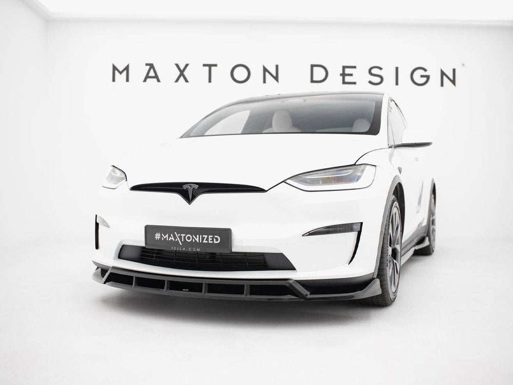 Front Splitter V.3 compatible with Tesla Model X Mk1 Facelift