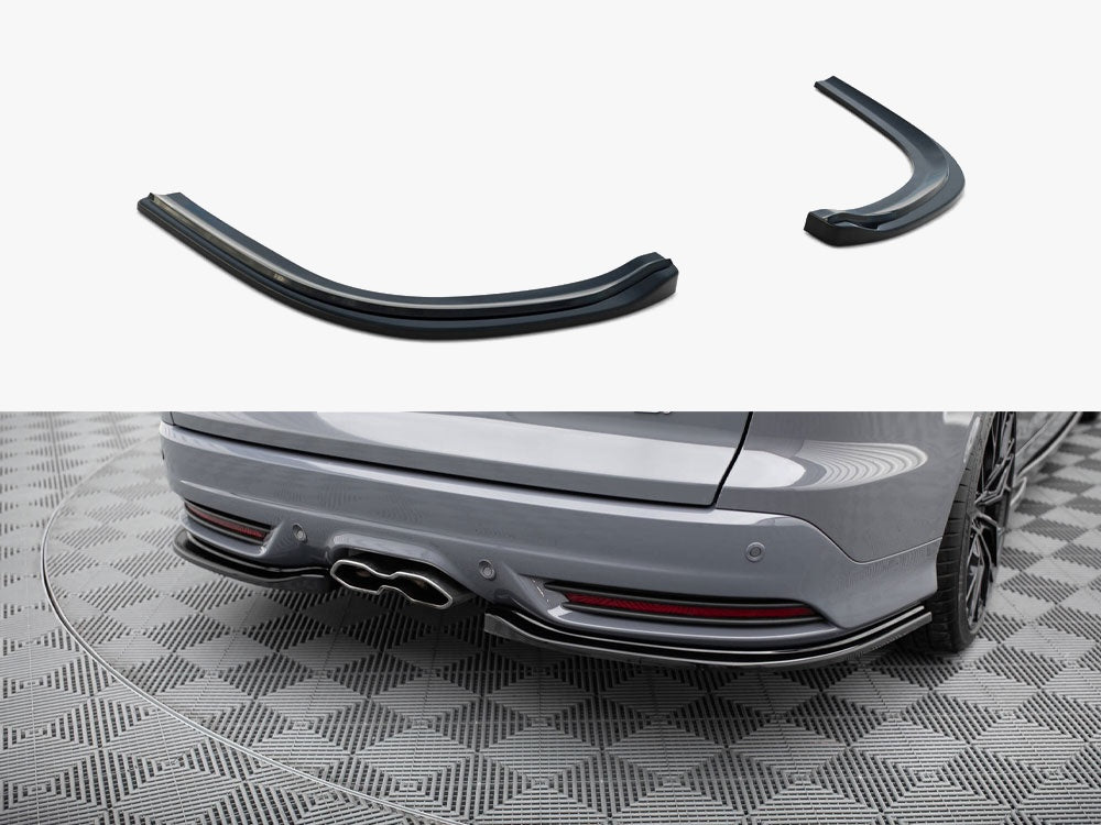 Rear Side Splitters compatible with Ford Focus ST Mk3 Estate - Carbon Look