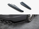 Rear Side Splitters compatible with Maserati Quattroporte Mk6 - Carbon Look