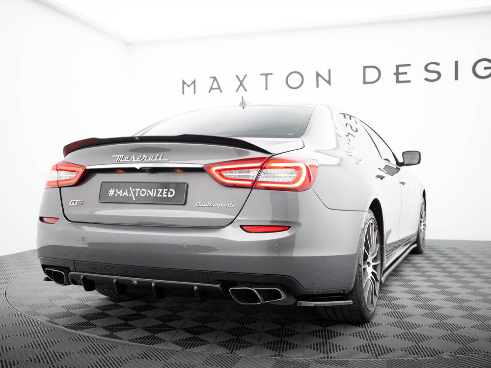 Rear Side Splitters compatible with Maserati Quattroporte Mk6 - Carbon Look