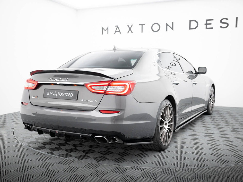 Rear Side Splitters compatible with Maserati Quattroporte Mk6 - Carbon Look
