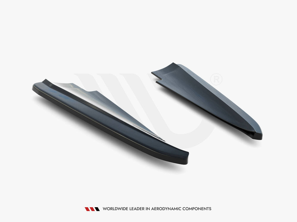 Rear Side Splitters compatible with Maserati Quattroporte Mk6 - Carbon Look