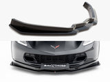 Front Splitter V.1 compatible with Chevrolet Corvette C7 - Carbon Look