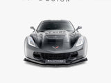 Front Splitter V.1 compatible with Chevrolet Corvette C7 - Carbon Look