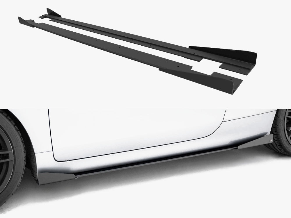 Street PRO Side Skirts Diffusers + Flaps compatible with Audi TT S / TT S Line 8J Facelift