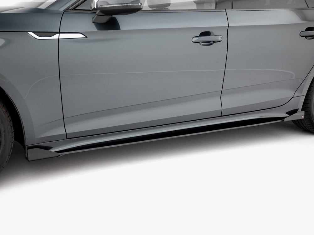 Street PRO Side Skirts Diffusers + Flaps compatible with Audi A5 Sportback F5 Facelift