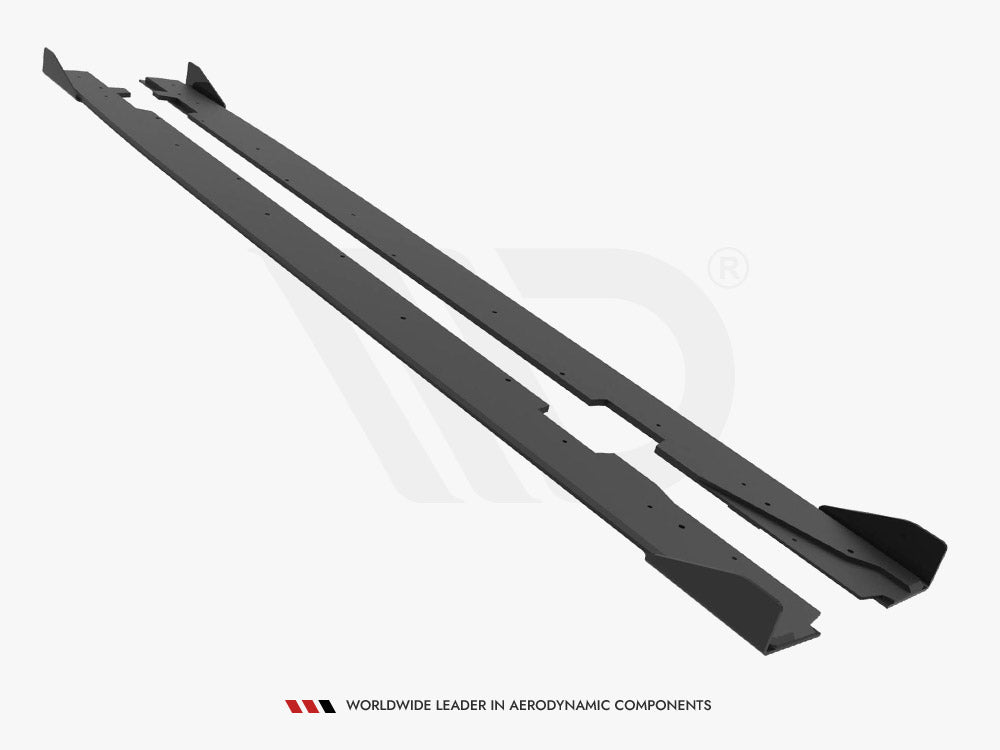 Street PRO Side Skirts Diffusers + Flaps compatible with Audi A5 Sportback F5 Facelift