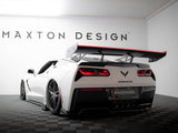 Carbon Spoiler With Upper Swan Mounting + LED compatible with Chevrolet Corvette Stingray / Grand Sport C7