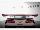 Carbon Spoiler With Upper Swan Mounting + LED compatible with Chevrolet Corvette Stingray / Grand Sport C7