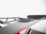 Carbon Spoiler With Upper Swan Mounting + LED compatible with Chevrolet Corvette Stingray / Grand Sport C7