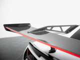 Carbon Spoiler With Upper Swan Mounting + LED compatible with Chevrolet Corvette Stingray / Grand Sport C7