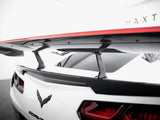 Carbon Spoiler With Upper Swan Mounting + LED compatible with Chevrolet Corvette Stingray / Grand Sport C7