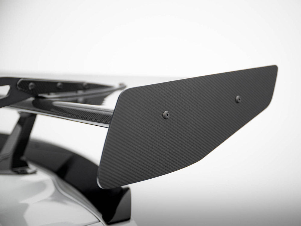 Carbon Spoiler With Upper Swan Mounting + LED compatible with Chevrolet Corvette Stingray / Grand Sport C7