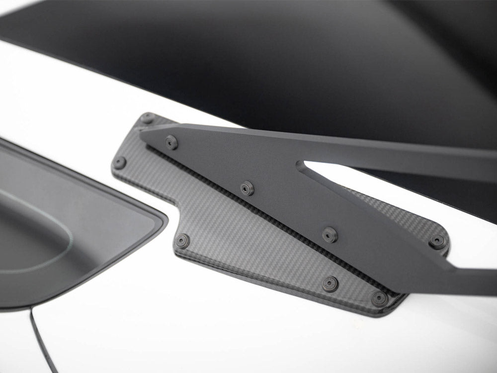 Carbon Spoiler With Upper Swan Mounting + LED compatible with Chevrolet Corvette Stingray / Grand Sport C7