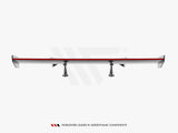 Carbon Spoiler With Upper Swan Mounting + LED compatible with Chevrolet Corvette Stingray / Grand Sport C7