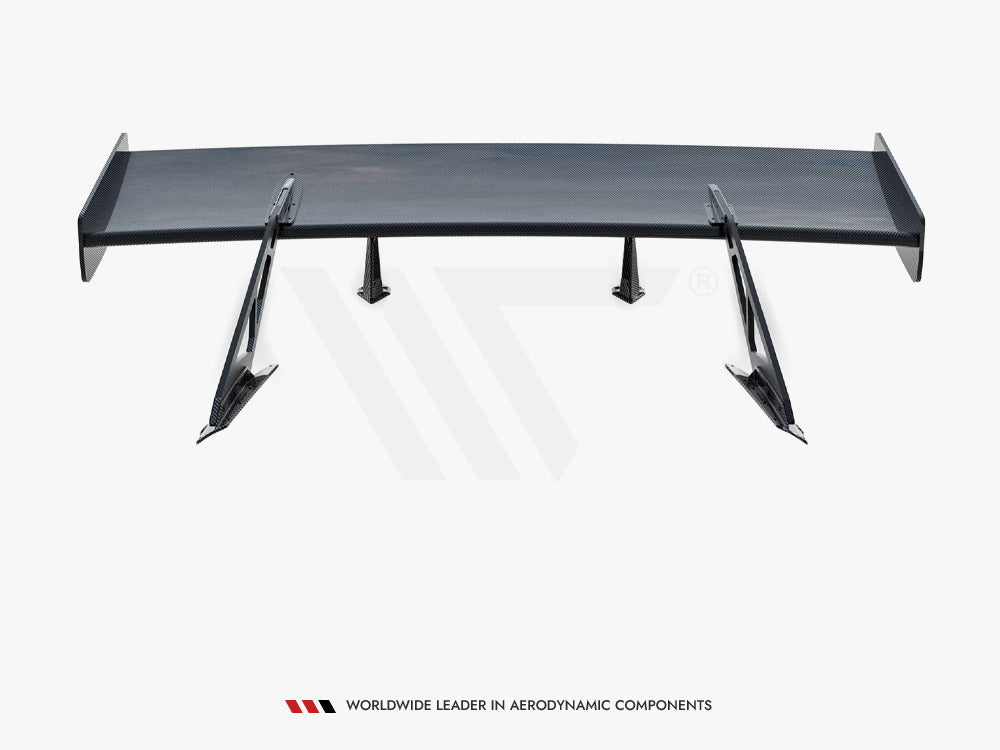 Carbon Spoiler With Upper Swan Mounting + LED compatible with Chevrolet Corvette Stingray / Grand Sport C7