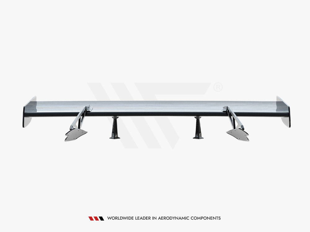 Carbon Spoiler With Upper Swan Mounting + LED compatible with Chevrolet Corvette Stingray / Grand Sport C7