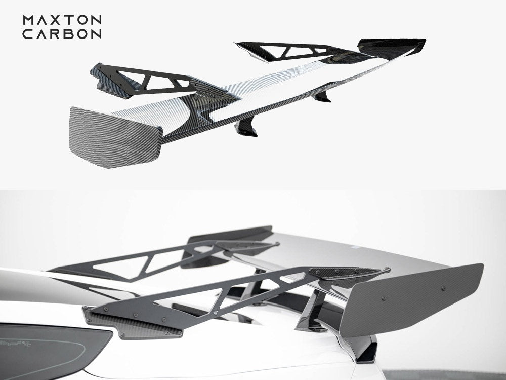 Carbon Spoiler With Upper Swan Mounting compatible with Chevrolet Corvette Stingray / Grand Sport C7