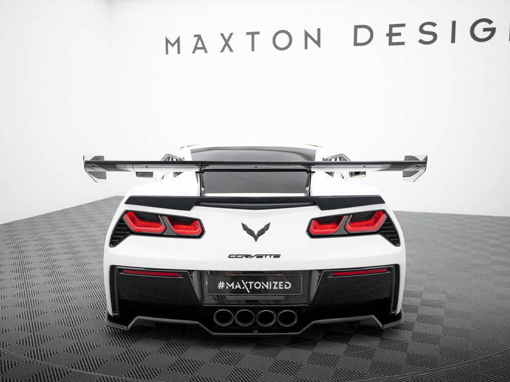Carbon Spoiler With Upper Swan Mounting compatible with Chevrolet Corvette Stingray / Grand Sport C7