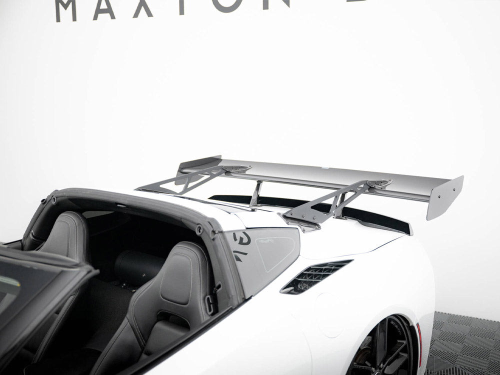 Carbon Spoiler With Upper Swan Mounting compatible with Chevrolet Corvette Stingray / Grand Sport C7