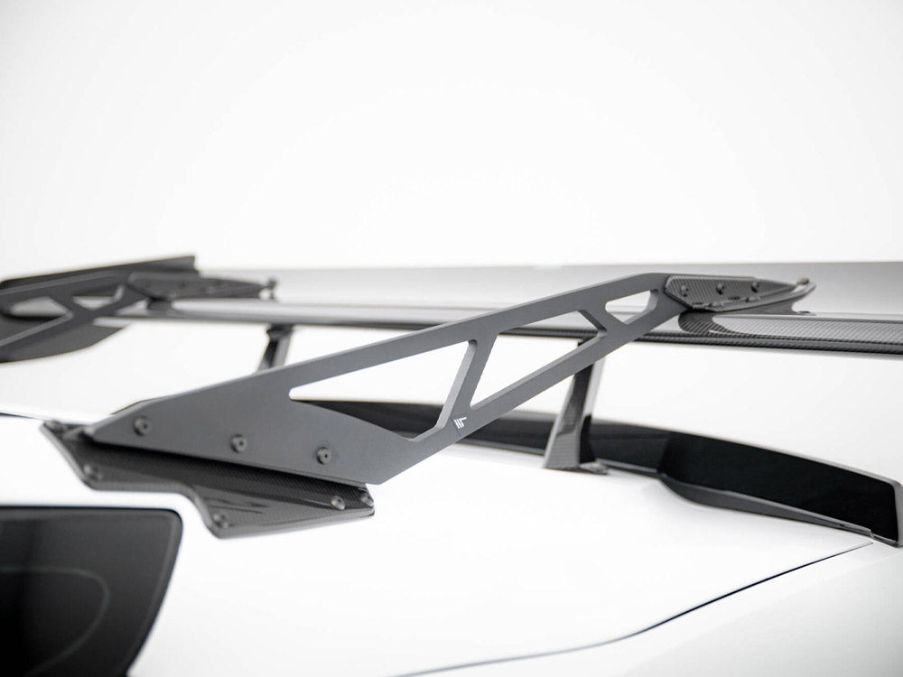 Carbon Spoiler With Upper Swan Mounting compatible with Chevrolet Corvette Stingray / Grand Sport C7