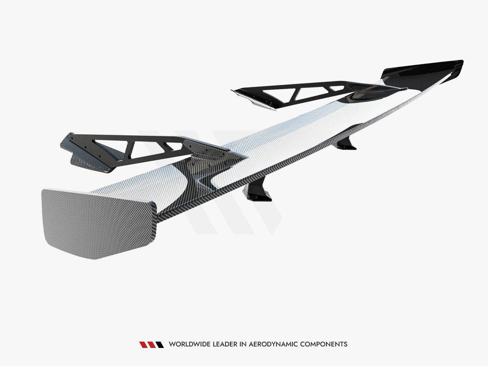 Carbon Spoiler With Upper Swan Mounting compatible with Chevrolet Corvette Stingray / Grand Sport C7