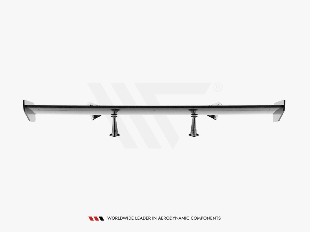 Carbon Spoiler With Upper Swan Mounting compatible with Chevrolet Corvette Stingray / Grand Sport C7