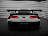 Carbon Spoiler With Internal Brackets Uprights + LED compatible with Chevrolet Corvette Stingray / Grand Sport C7