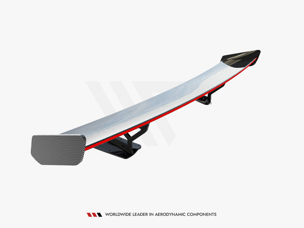 Carbon Spoiler With Internal Brackets Uprights + LED compatible with Chevrolet Corvette Stingray / Grand Sport C7