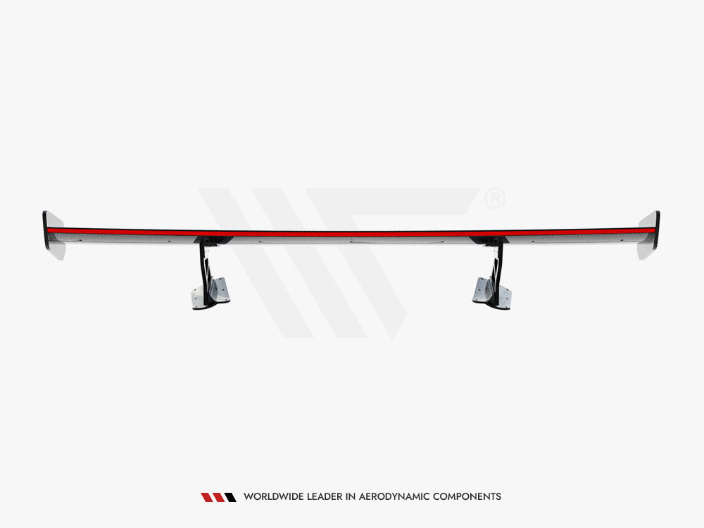 Carbon Spoiler With Internal Brackets Uprights + LED compatible with Chevrolet Corvette Stingray / Grand Sport C7