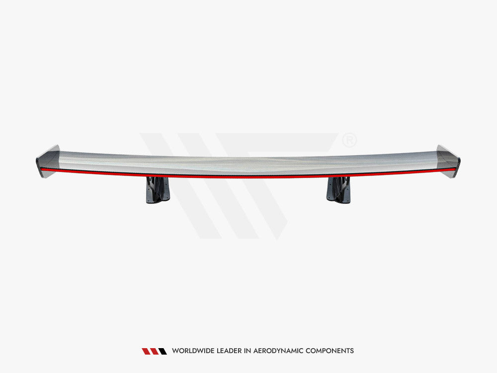 Carbon Spoiler With Internal Brackets Uprights + LED compatible with Chevrolet Corvette Stingray / Grand Sport C7