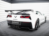Carbon Spoiler With Internal Brackets Uprights compatible with Chevrolet Corvette Stingray / Grand Sport C7