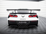 Carbon Spoiler With Internal Brackets Uprights compatible with Chevrolet Corvette Stingray / Grand Sport C7