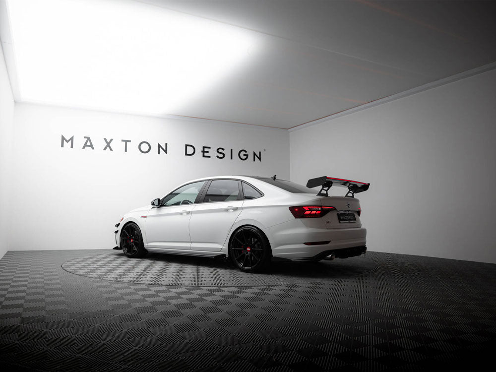 Carbon Spoiler With Internal Brackets Uprights + LED compatible with Volkswagen Jetta GLI Mk7