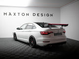 Carbon Spoiler With Internal Brackets Uprights + LED compatible with Volkswagen Jetta GLI Mk7