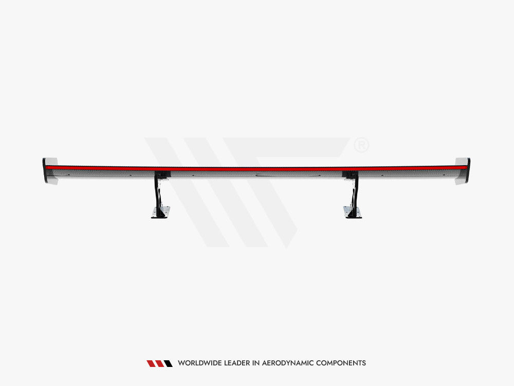 Carbon Spoiler With Internal Brackets Uprights + LED compatible with Volkswagen Jetta GLI Mk7