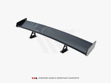 Carbon Spoiler With Internal Brackets Uprights + LED compatible with Volkswagen Jetta GLI Mk7