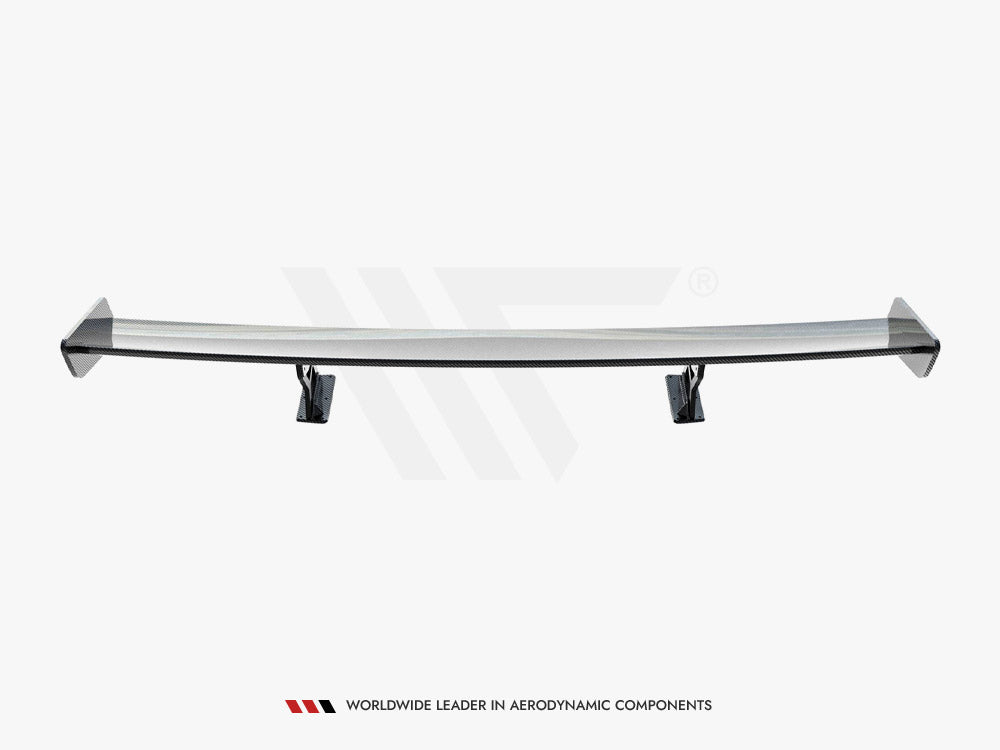 Carbon Spoiler With Internal Brackets Uprights compatible with Volkswagen Jetta GLI Mk7