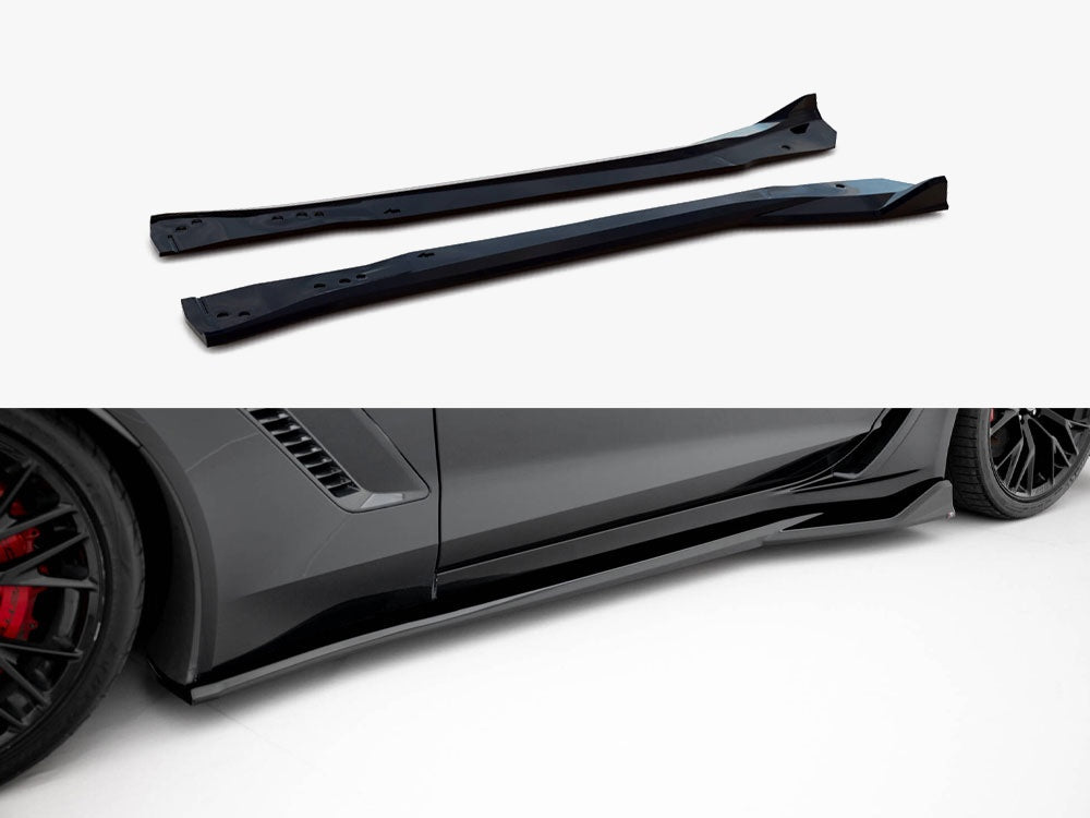 Side Skirts Diffusers compatible with Chevrolet Corvette Z06 C7