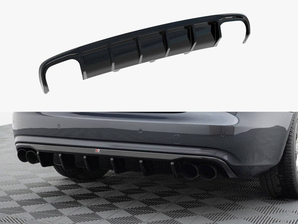 Rear Valance compatible with Audi A4 B8 Facelift (Version with dual exhausts on both sides)