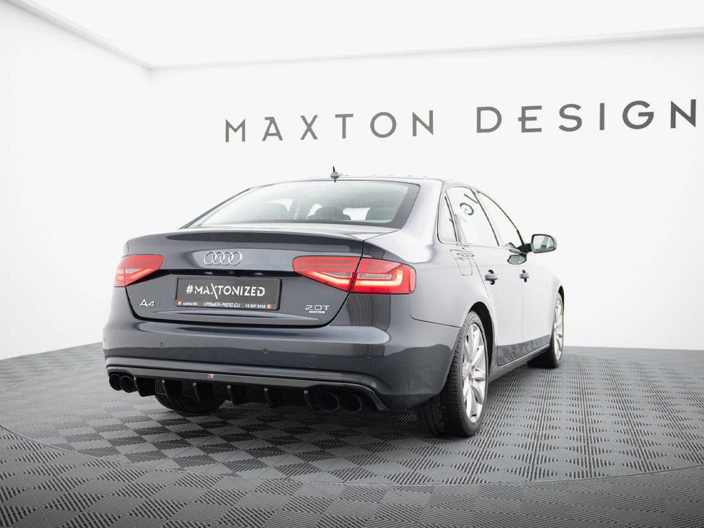 Rear Valance compatible with Audi A4 B8 Facelift (Version with dual exhausts on both sides)