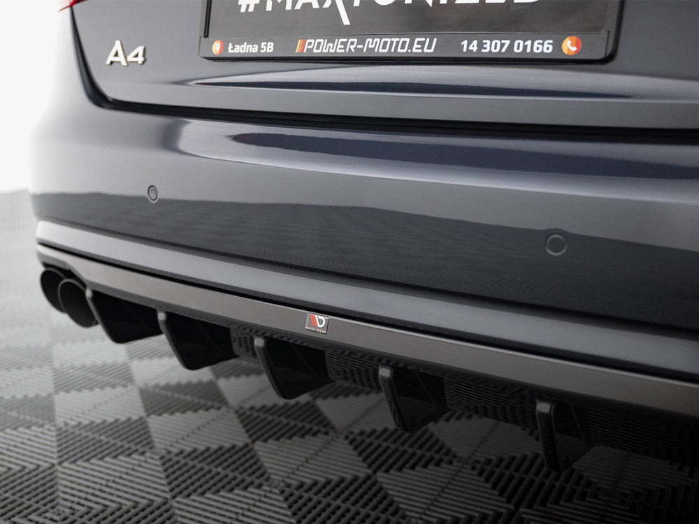 Rear Valance compatible with Audi A4 B8 Facelift (Version with dual exhausts on both sides)
