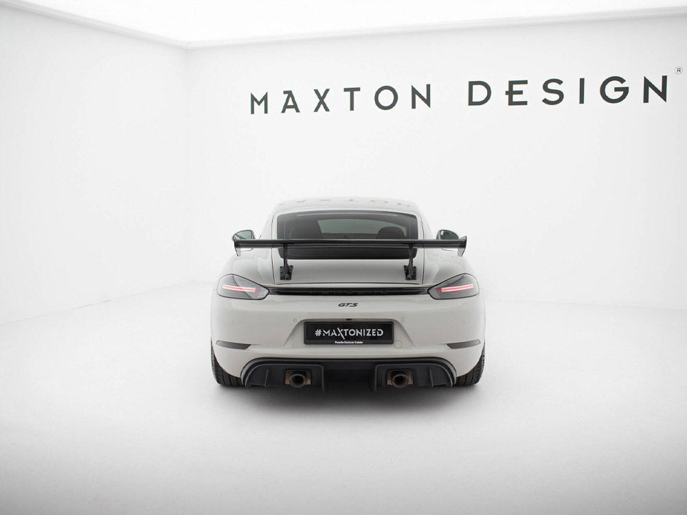 Carbon Spoiler With Internal Brackets Uprights V.1 compatible with Porsche 718 Cayman GTS 982c