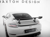 Carbon Spoiler With Internal Brackets Uprights V.1 compatible with Porsche 718 Cayman GTS 982c