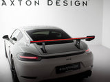 Carbon Spoiler With Internal Brackets Uprights V.1 + LED compatible with Porsche 718 Cayman GTS 982c