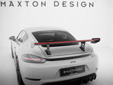 Carbon Spoiler With Internal Brackets Uprights V.1 + LED compatible with Porsche 718 Cayman GTS 982c