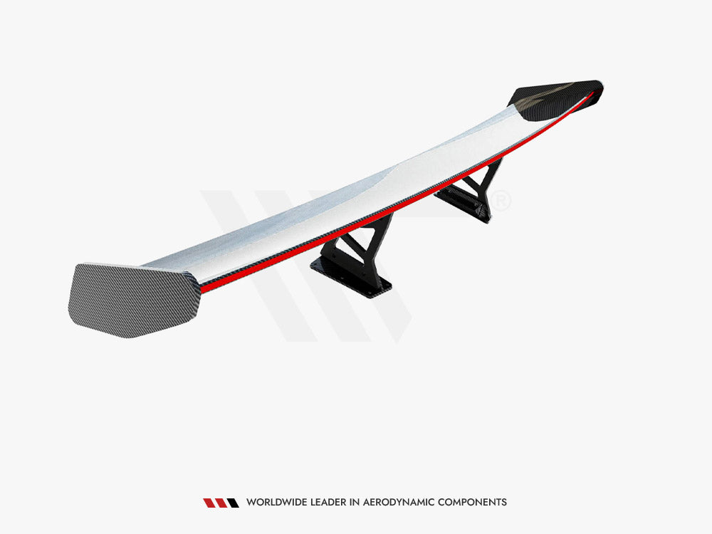 Carbon Spoiler With Internal Brackets Uprights V.1 + LED compatible with Porsche 718 Cayman GTS 982c